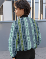 Rorrom High-Style Bomber Jacket - Vintage Blue