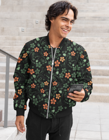 Rorrom High-Style Bomber Jacket - Floral Joy