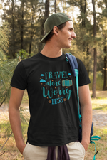 Rorrom Explore Black T-shirt - Travel More, Worry Less