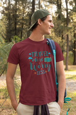 Rorrom Explore Maroon T-shirt - Travel More, Worry Less