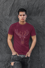 Rorrom Abstract Maroon T-shirt - Reindeer