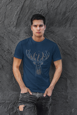 Rorrom Abstract Navy Blue T-shirt - Reindeer