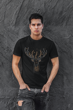 Rorrom Abstract Black T-shirt - Reindeer