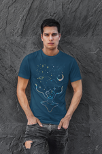 Rorrom Abstract Navy Blue T-shirt - Wonder Woman