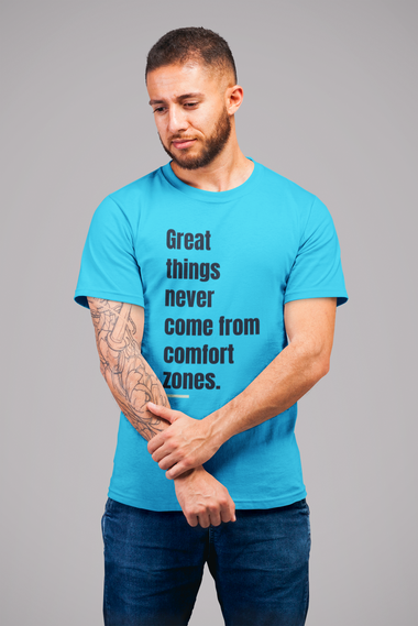 Rorrom WoW Blue T-shirt - Aim for Greatness