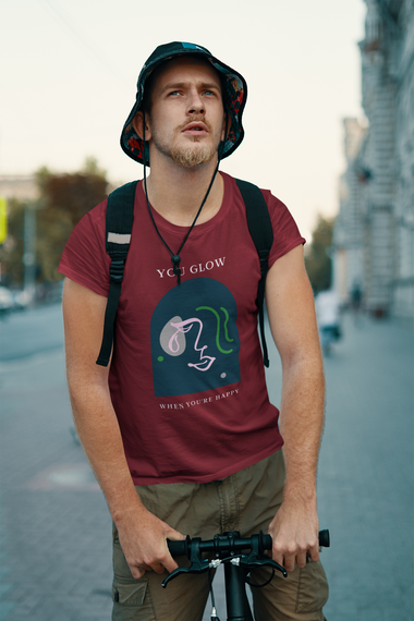 Rorrom Abstract Maroon T-shirt - Glow