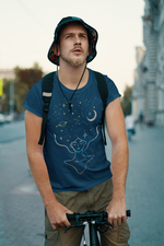 Rorrom Abstract Navy Blue T-shirt - Wonder Woman