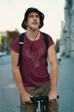 Rorrom Abstract Maroon T-shirt - Reindeer