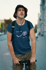 Rorrom Abstract Navy Blue T-shirt - Stay Weird