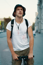 Rorrom Abstract White T-shirt - Faces