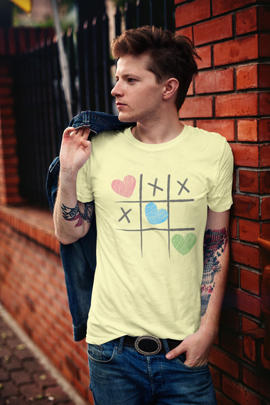 Rorrom Offbeat Yellow T-shirt - Tic Tac Toe