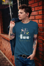 Rorrom Offbeat Navy Blue T-shirt - Happiness