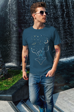Rorrom Abstract Navy Blue T-shirt - Wonder Woman