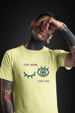Rorrom Abstract Yellow T-shirt - Stay Weird