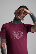 Rorrom Abstract Maroon T-shirt - Click Click