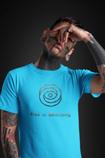 Rorrom Abstract Blue T-shirt - Eye of the God