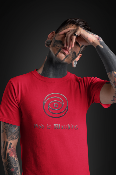 Rorrom Abstract Red T-shirt - Eye of the God
