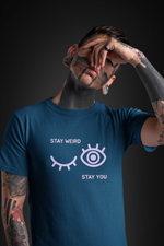 Rorrom Abstract Navy Blue T-shirt - Stay Weird