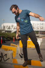 Rorrom Offbeat Navy Blue T-shirt - Tic Tac Toe