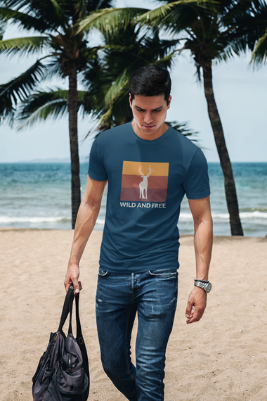 Rorrom Explore Navy Blue T-shirt - Wild & Free