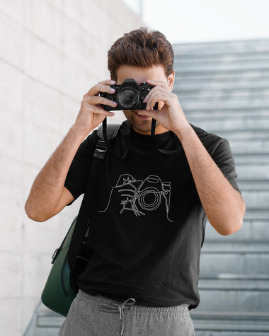 Rorrom Abstract Black T-shirt - Click Click