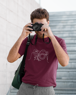 Rorrom Abstract Maroon T-shirt - Click Click