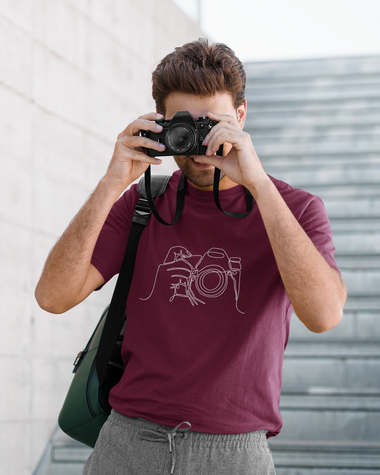 Rorrom Abstract Maroon T-shirt - Click Click