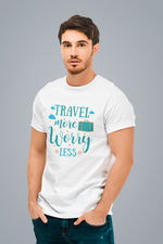 Rorrom Explore White T-shirt - Travel More, Worry Less