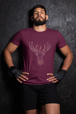 Rorrom Abstract Maroon T-shirt - Reindeer
