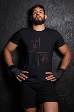 Rorrom Abstract Black T-shirt - Faces