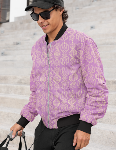 Rorrom High-Style Bomber Jacket - Pink Mirage