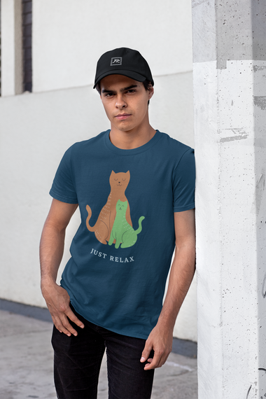 Rorrom Offbeat Navy Blue T-shirt - Just Relax