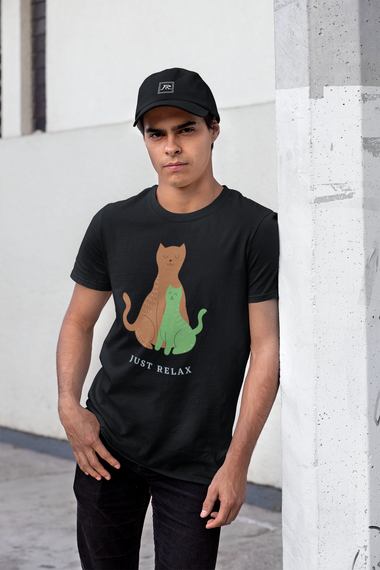 Rorrom Offbeat Black T-shirt - Just Relax