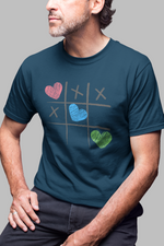 Rorrom Offbeat Navy Blue T-shirt - Tic Tac Toe