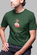 Rorrom Offbeat Green T-shirt - Flamingo