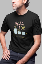 Rorrom Offbeat Black T-shirt - Happiness