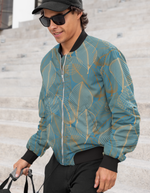 Rorrom High-Style Bomber Jacket - Blue Delight