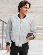 Rorrom High-Style Bomber Jacket - Grey Shadows