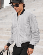 Rorrom High-Style Bomber Jacket - Grey Shadows